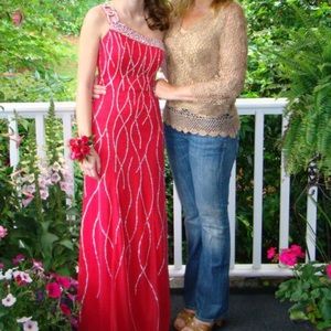 Red prom or pageant dress